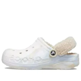 Baya Lined Fuzz Strap Marbled Clog “White Multi”