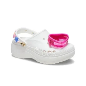 Baya Midsummer Platform Clogs “White Pink”