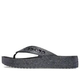 Baya Platform Glitter Flip Sandals “Black”