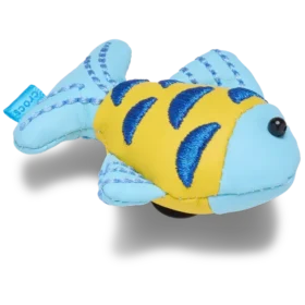 Blue and Gold Sparkle Fish Jibbitz™ Charms