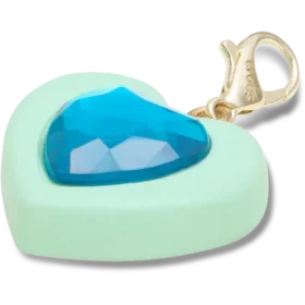 Blue Heart Sim Gem Charm Jibbitz Shoe Charm