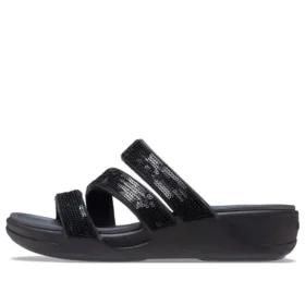 Boca Strappy Wedge Sandals “Black”