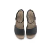 Brooklyn Ankle Strap Wedge Sandals “Black Beige”