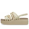 Brooklyn Strappy Low Wedge “Bone”