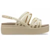 Brooklyn Strappy Low Wedge “Bone”