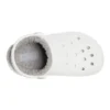 Classic Baya Lined Clog “White Grey”