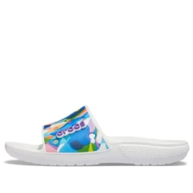 Classic Bubble Block Slides “White Multi”