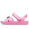 Classic Cross-Strap Charm Sandals “Pink”