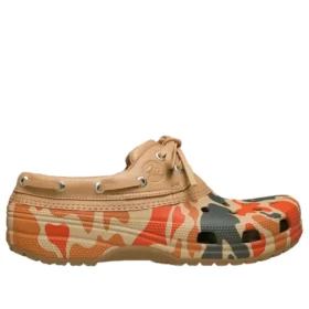 Classic Duck Camo Boat Shoe “Tan Shocking Orange”