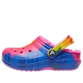 Classic Lined TieDye Graphic Clogs “Blue Pink”