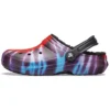Classic Tie Dye Stay Warm Cozy Crocs Sports Slippers Unisex Purple Red
