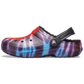 Classic Tie Dye Stay Warm Cozy Crocs Sports Slippers Unisex Purple Red