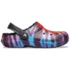 Classic Tie Dye Stay Warm Cozy Crocs Sports Slippers Unisex Purple Red