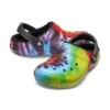 Classic Tie Dye Stay Warm Cozy Crocs Sports Slippers Unisex Purple Red
