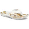 Crocband Printed Flip Flops “White Tan”