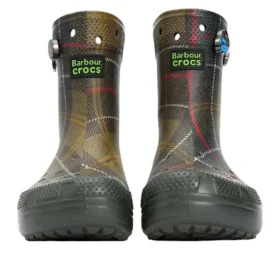 Crocs x Barbour Classic Boots “Olive Plaid”