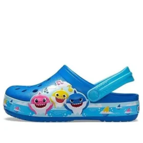 Funny Shark Small Crocs Outdoor Flat Heel Beach Sports Blue Sandals