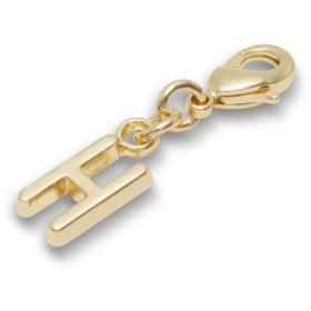 Gold Letter H Charm Jibbitz™ Charms