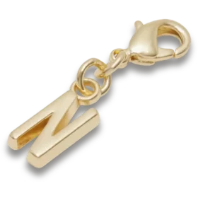 Gold Letter N Charm Jibbitz™ Charms