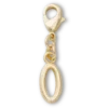 Gold Letter O Charm Jibbitz™ Charms