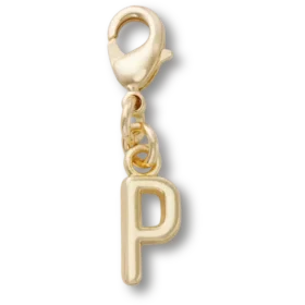 Gold Letter P Charm Jibbitz™ Charms