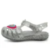Isabella Glitter Flat Sandals “Grey Silver”