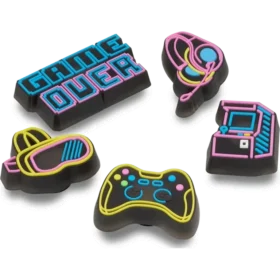 Lights up Neon Gamer 5 Pack Jibbitz™ Charms