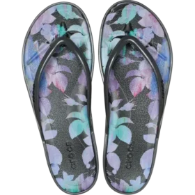 Miami Round Toe Dark Floral Flip