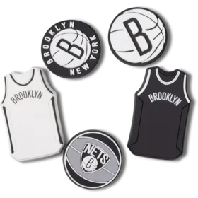 Nba Brooklyn Nets 5 Pack Jibbitz™ Charms