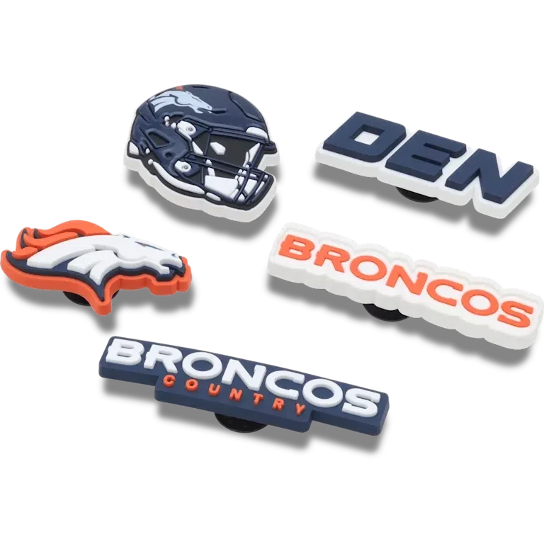 Nfl Denver Broncos 5 Pack Jibbitz Shoe Charm Nfl Denver Broncos 5 Pack Jibbitz Shoe Charm