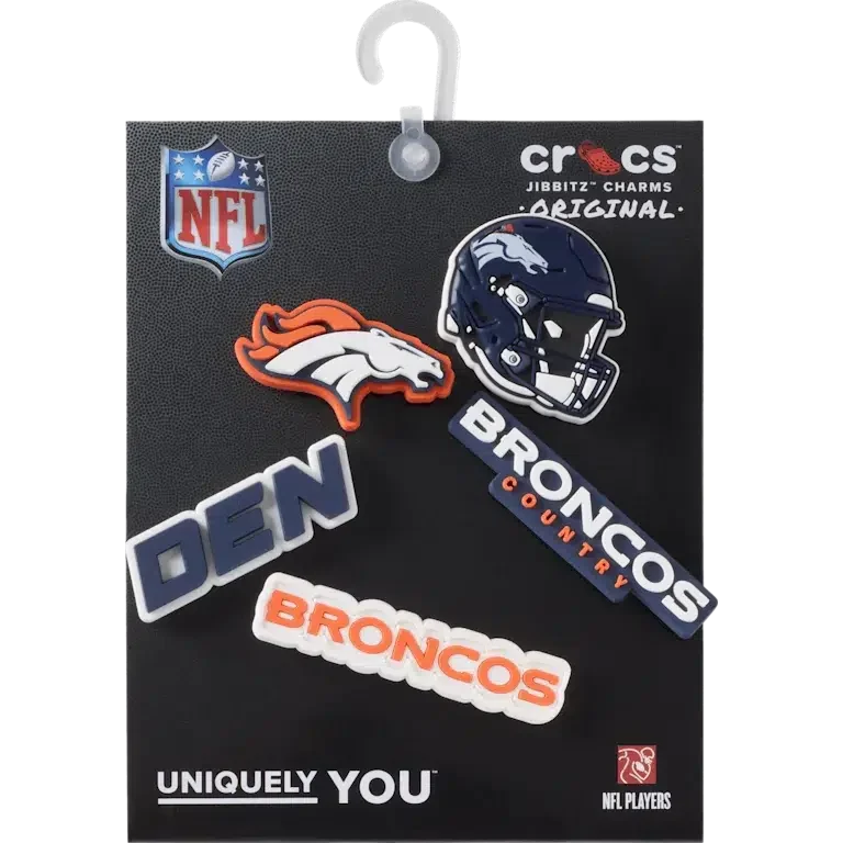 Nfl Denver Broncos 5 Pack Jibbitz Shoe Charm Nfl Denver Broncos 5 Pack Jibbitz Shoe Charm