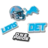 Nfl Detroit Lions 5 Pack Jibbitz Shoe Charm Nfl Detroit Lions 5 Pack Jibbitz Shoe Charm