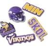 Nfl Minnesota Vikings 5 Pack Jibbitz Shoe Charm Nfl Minnesota Vikings 5 Pack Jibbitz Shoe Charm