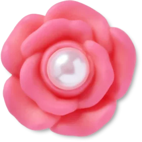 Pink Flower with Pearl Center Jibbitz™ Charms