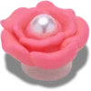 Pink Flower with Pearl Center Jibbitz™ Charms