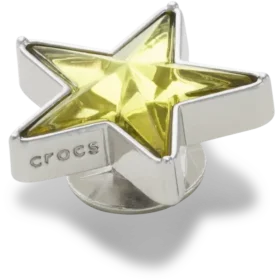 Silver and Green Smt Gem Star Jibbitz™ Charms
