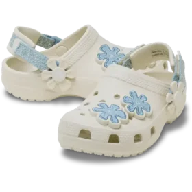 Toddler Classic Denim Flower Adjustable Backstrap Clog