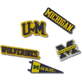 University of Michigan 5 Pack Jibbitz™ Charms